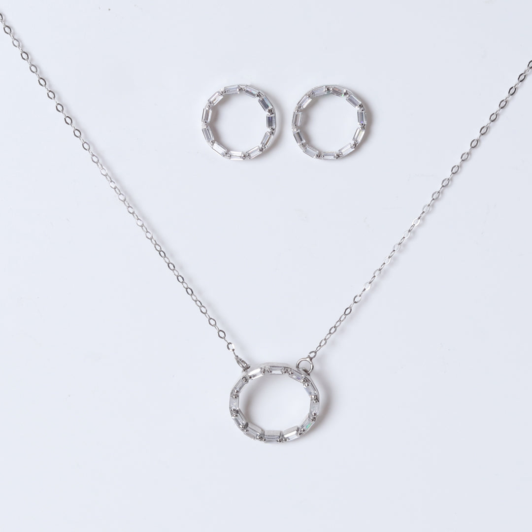 Baquette Pendant Set