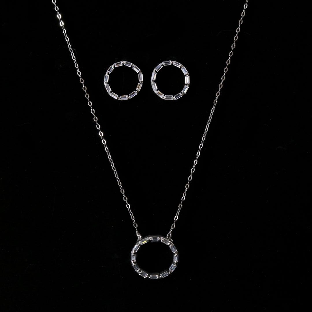 Baquette Pendant Set