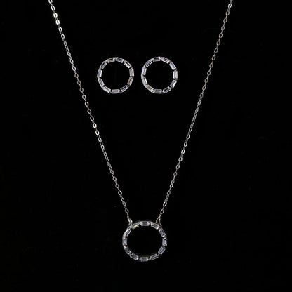 Baquette Pendant Set